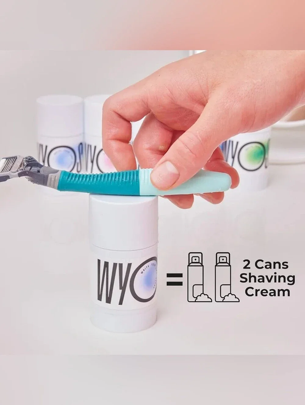 NEW 3-pack WYOS Shaving Cream/Suds Stick - The Disappearing Act -  1.8 Oz